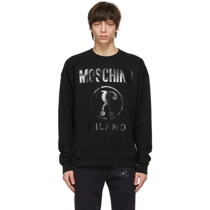 Moschino Black Double Question Mark Sweatshirt