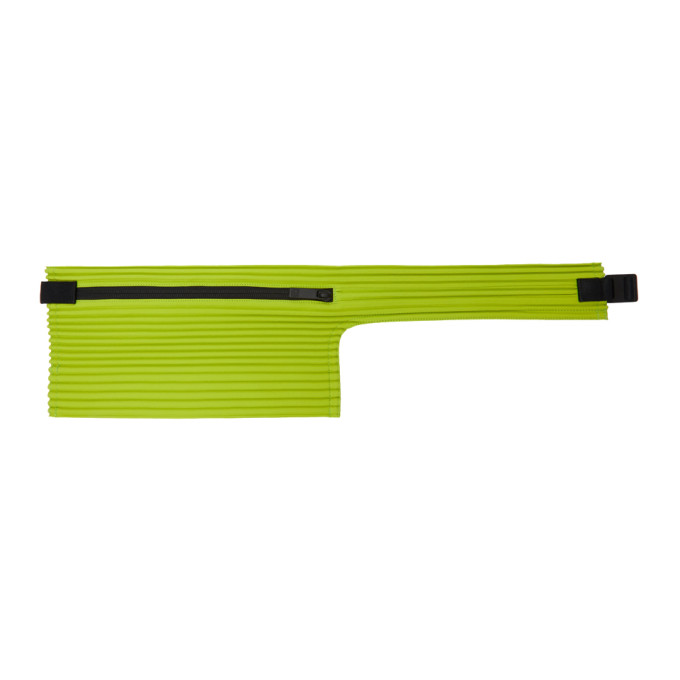 Issey Miyake Green Pleats Waist Bag In 61 Lime Green