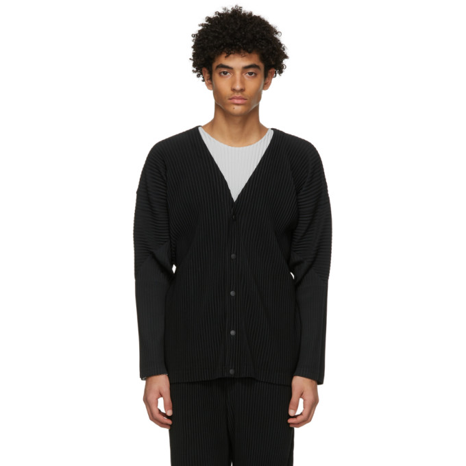 Homme Plisse Issey Miyake Black Basics Cardigan