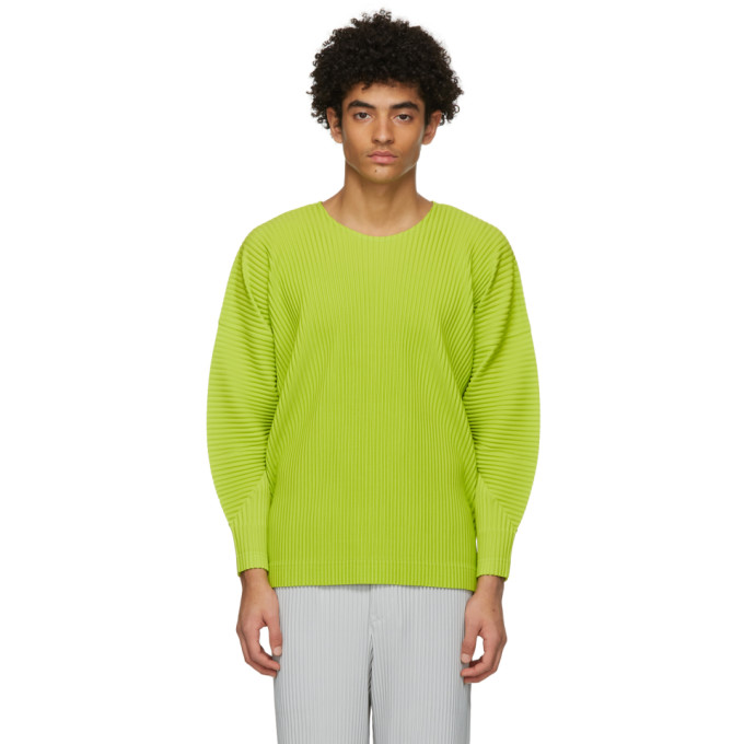 Homme Plisse Issey Miyake Green Monthly Colors January Long Sleeve T-Shirt