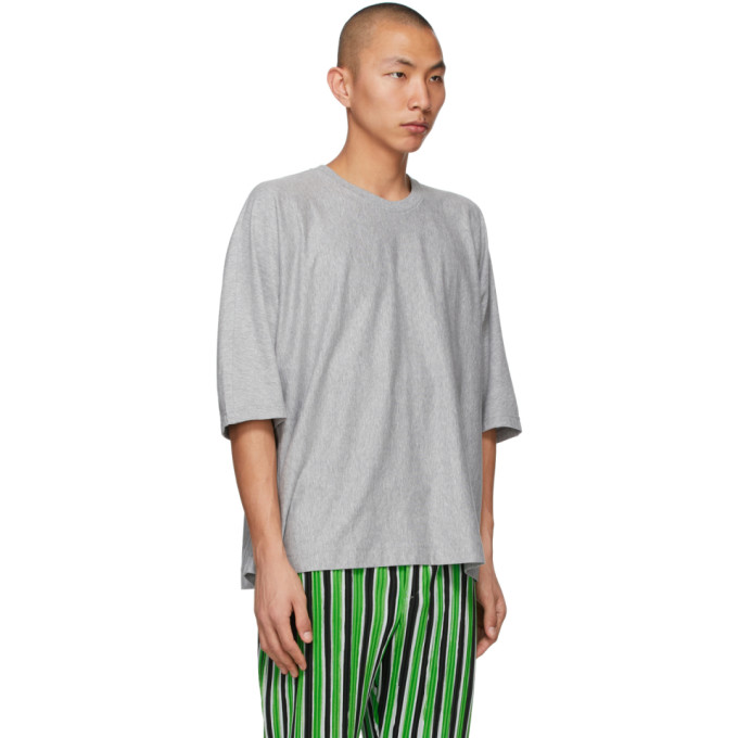 PLEATS PLEASE ISSEY MIYAKE HOMME PLISSE ISSEY MIYAKE GREY RELEASE-T BASIC T-SHIRT