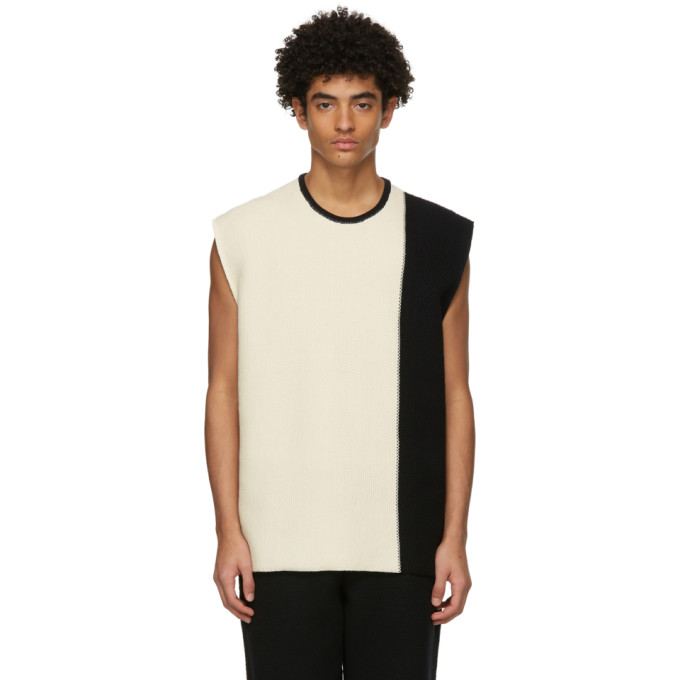 Homme Plisse Issey Miyake Black Combi Knit Tank Top