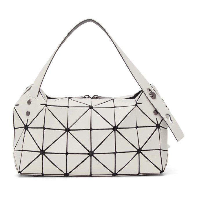 Bao Bao Issey Miyake Off-White Matte Boston Top Handle Bag