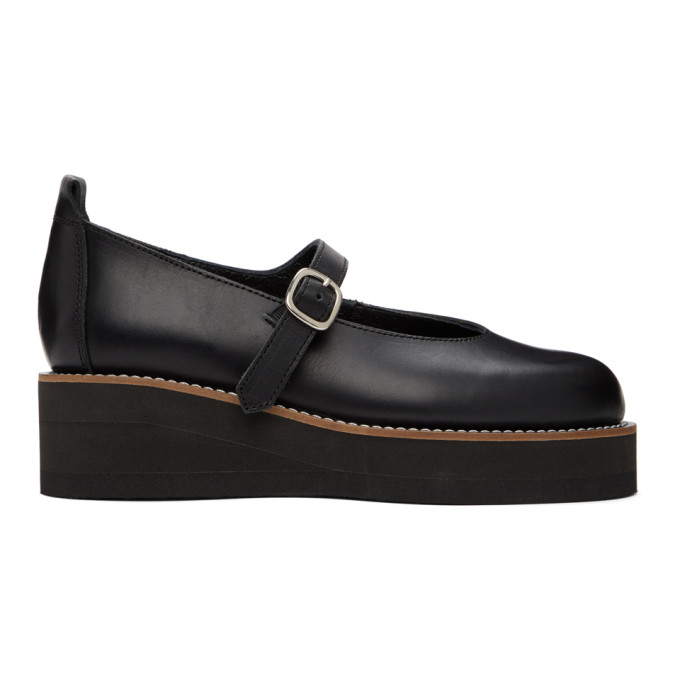 Ys Black Platform Mary Jane Oxfords