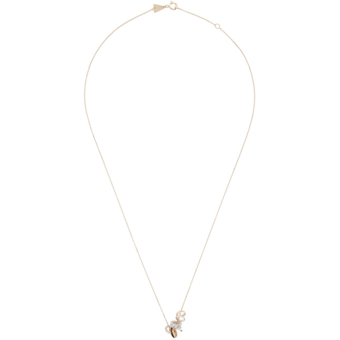 Adina Reyter Gold Bead Party Rager Necklace In Gold/gold/chan