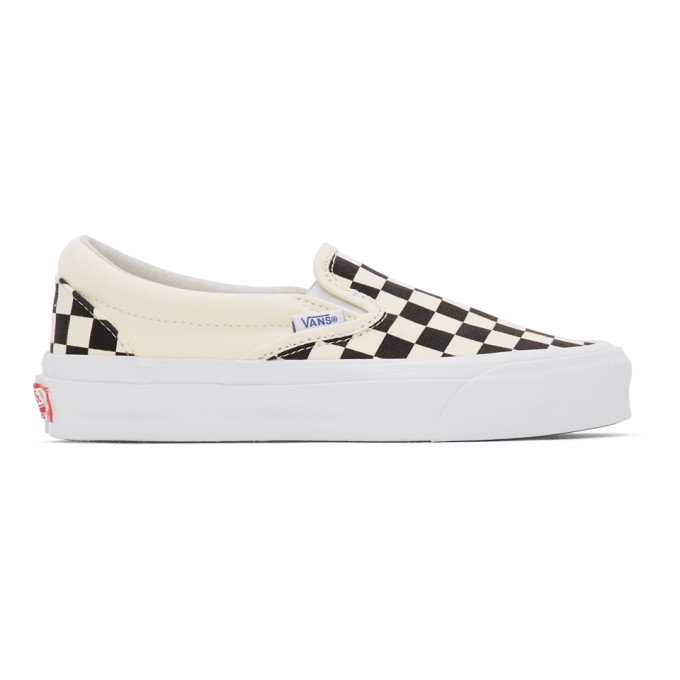Black and Checkerboard OG Classic Slip-On LX Sneakers | Smart Closet