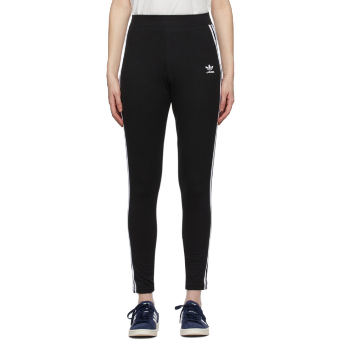 adidas Originals Black and White Adicolor 3-Stripes Leggings