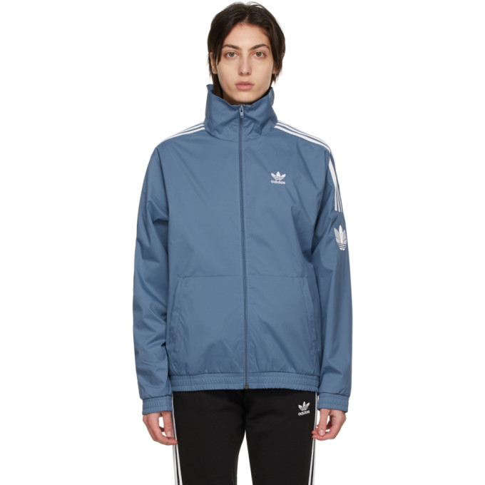 adidas Originals Blue Adicolor 3D Trefoil Track Jacket