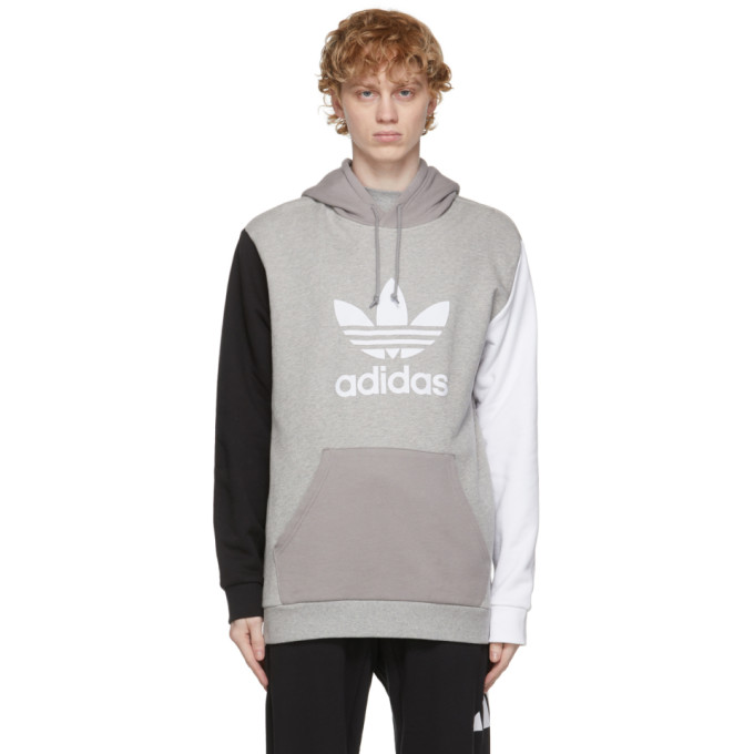 adidas Originals Grey Blocked Trefoil Hoodie