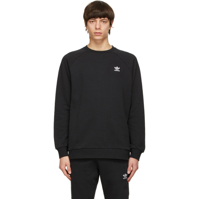 adidas Originals Black Trefoil Essentials Crewneck Sweatshirt