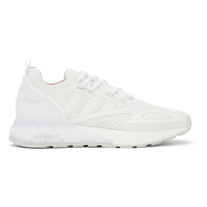 adidas Originals White ZX 2K Boost Sneakers
