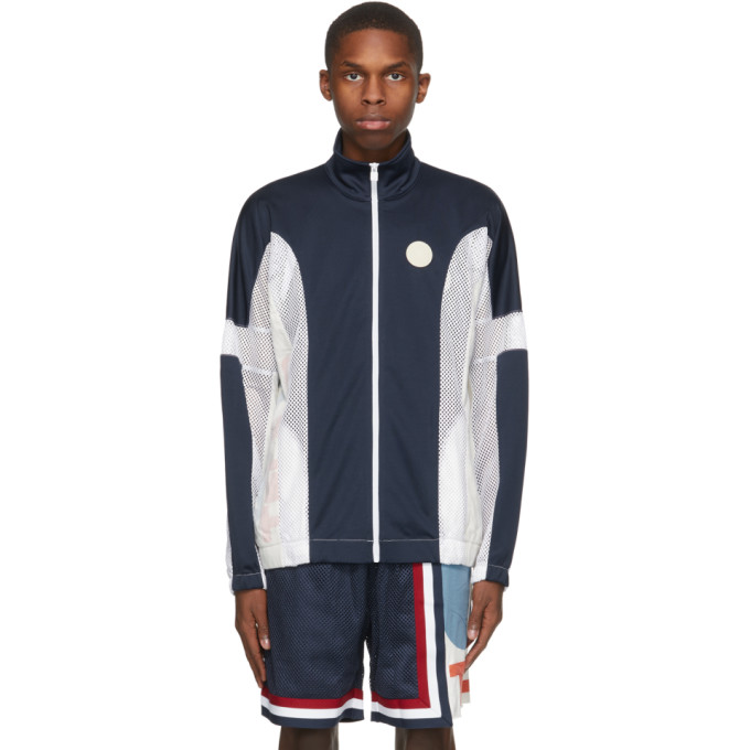 Telfar Navy Converse Edition Basketball Zip-Up Sweater