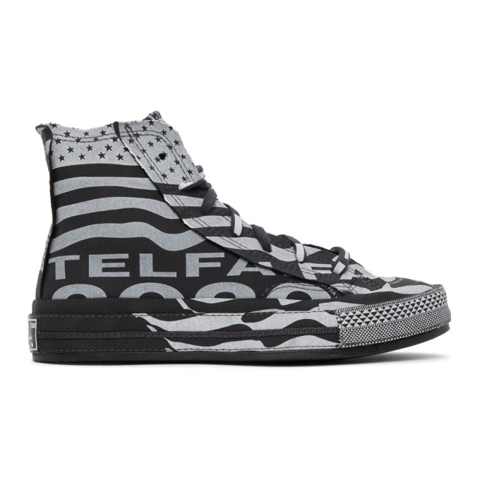 Telfar Black and White Converse Edition Chuck 70 High Sneakers