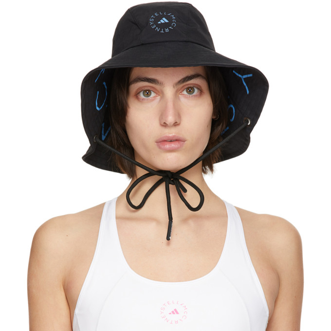 adidas by Stella McCartney Black Logo Bucket Hat