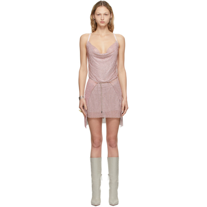 Poster Girl Ssense Exclusive Pink Crystal Adrianne Dress
