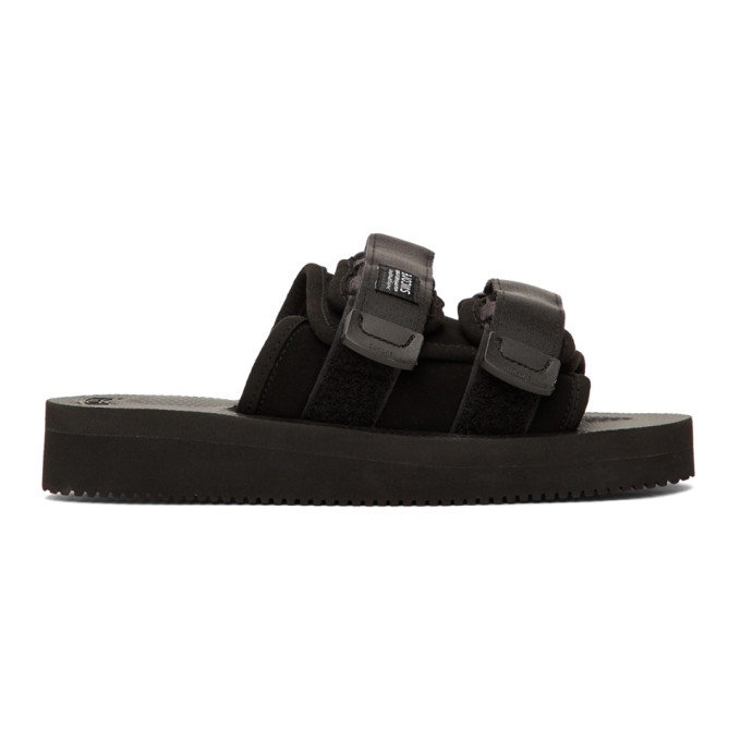 Suicoke Black Suede MOTO-VS Sandals