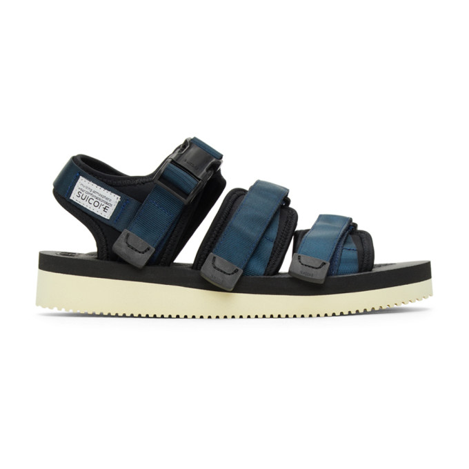 Suicoke Navy and Black GGA-V Sandals