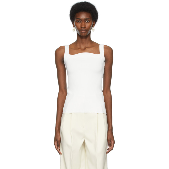 Recto Off-white Curved Neck Tank Top In Off White