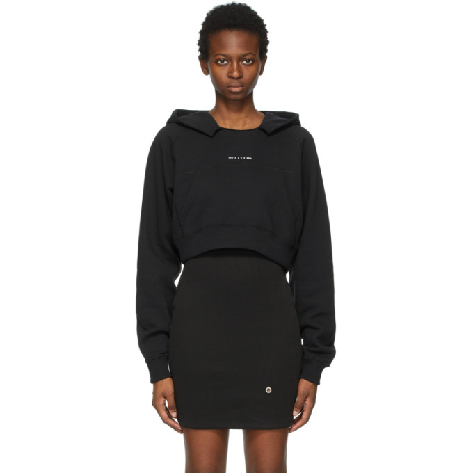 1017 ALYX 9SM Black Crop Visual Hoodie