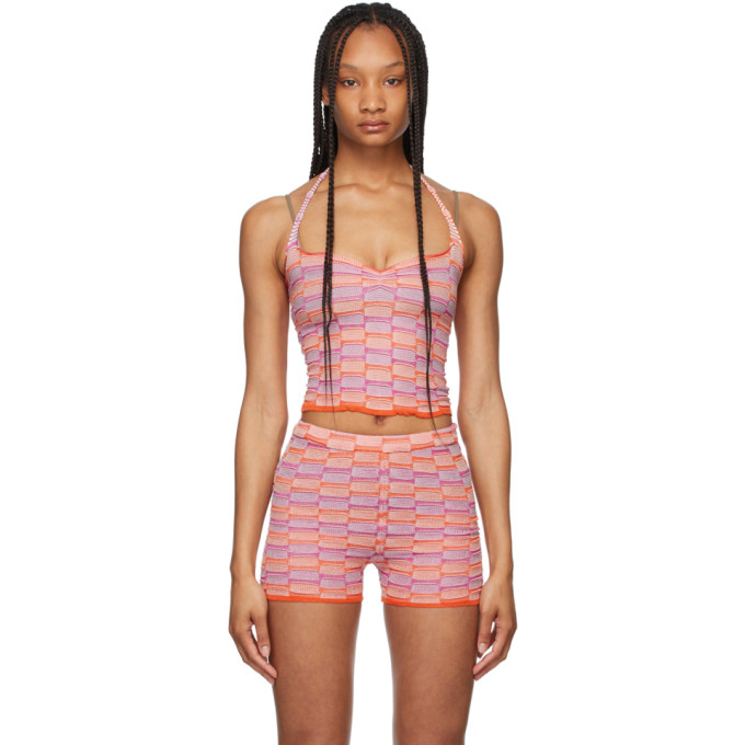 Gimaguas Ssense Exclusive Orange & Pink Alys Tank Top In Orange/lila