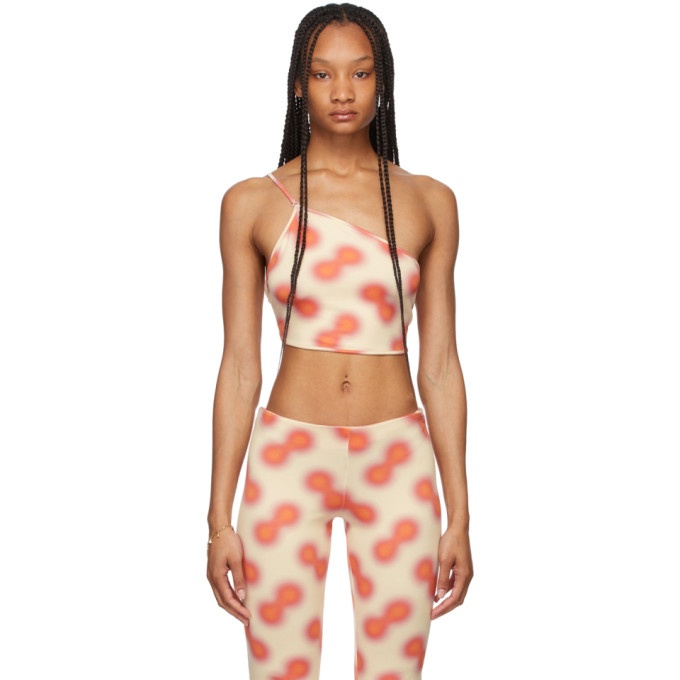 GIMAGUAS RED SUBLIME EDITION DOTS SINGLE-SHOULDER TANK TOP