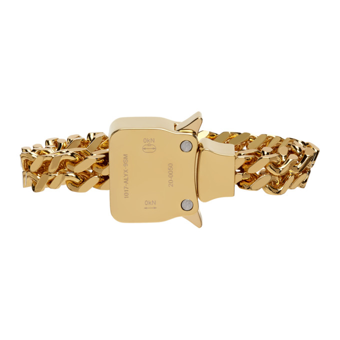 1017 ALYX 9SM Gold Cubix Chain Bracelet