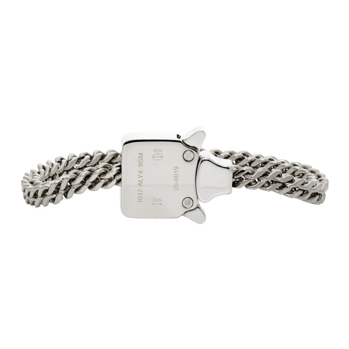 1017 ALYX 9SM Silver Mini Cubix Chain Bracelet