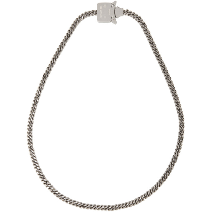 1017 ALYX 9SM Silver Cubix Mini Necklace