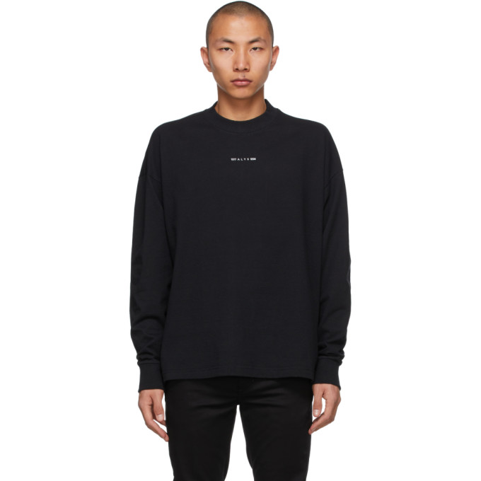 1017 ALYX 9SM Black Visual Logo Long Sleeve T-Shirt