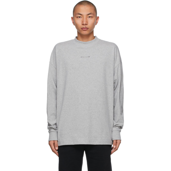 1017 ALYX 9SM Grey Visual Logo Long Sleeve T-Shirt