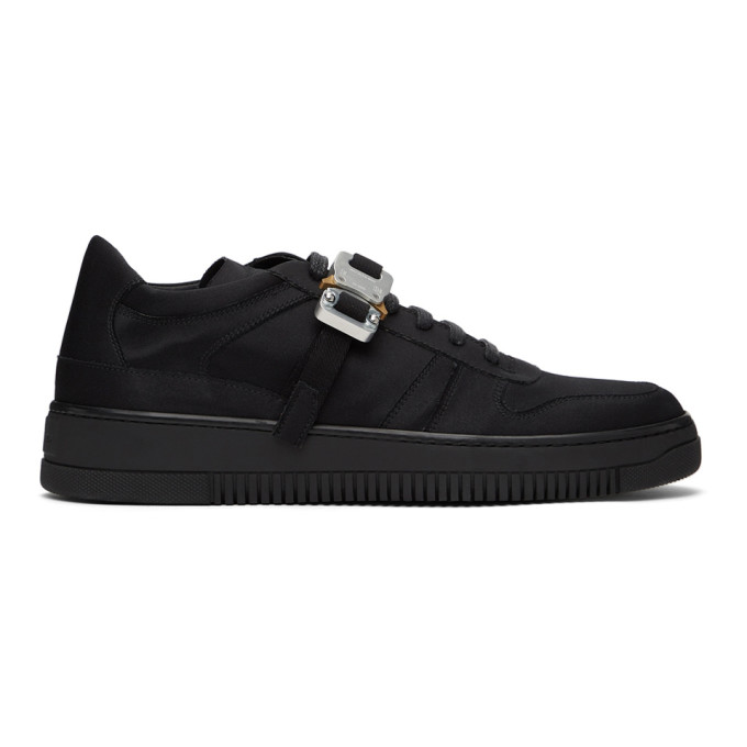 ALYX BLACK SATIN BUCKLE SNEAKERS