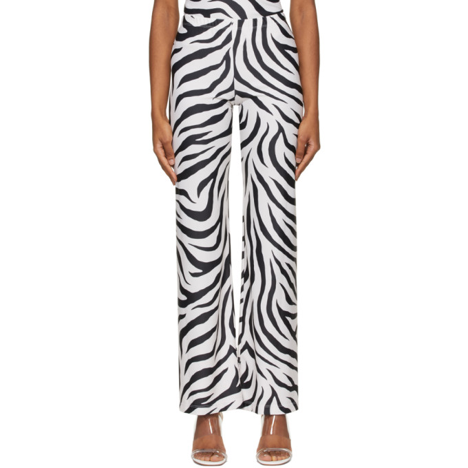 Maryam Nassir Zadeh SSENSE Exclusive White and Black Dance Lounge Pants