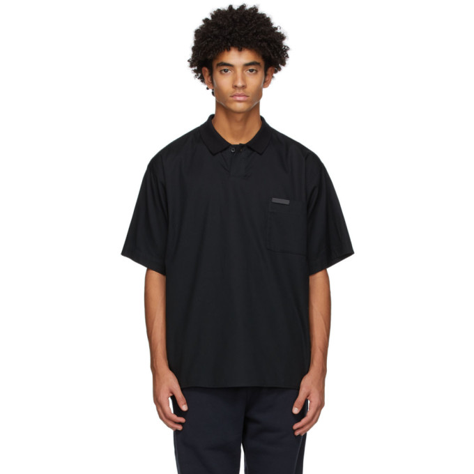 Fear of God Black Poplin Polo