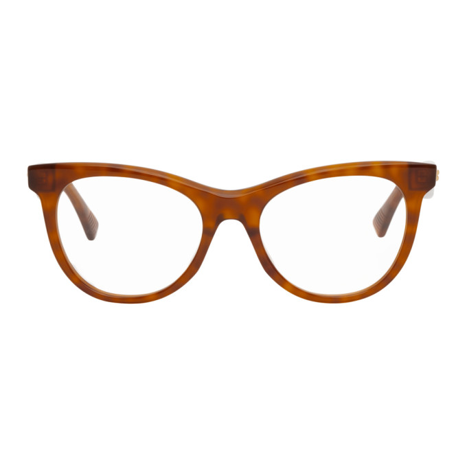 Bottega Veneta Tortoiseshell Square Glasses