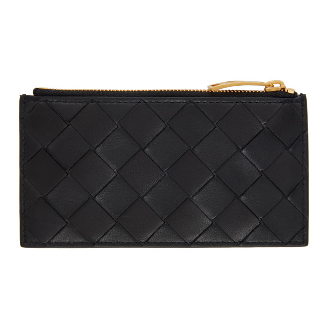 Bottega Veneta Black Intrecciato Card Holder