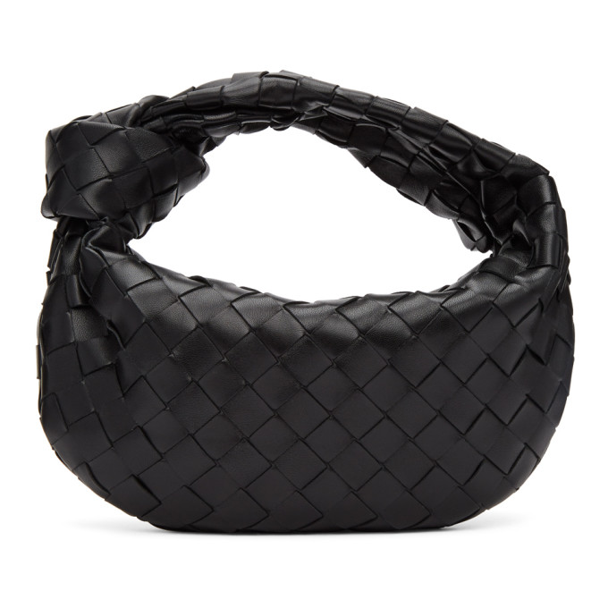 Bottega Veneta Black Mini Intrecciato Jodie Bag