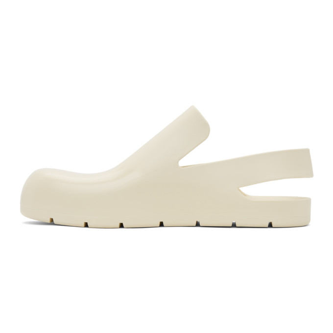 Bottega Veneta Puddle Rubber Slingback Clogs In Off-white | ModeSens