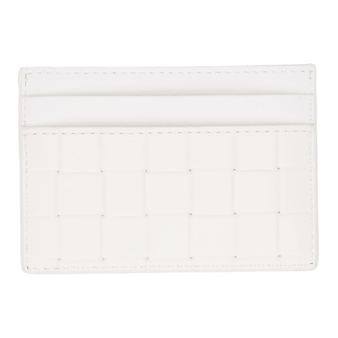 Bottega Veneta White The Edit Card Holder