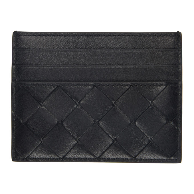 Bottega Veneta Black Intrecciato Card Holder