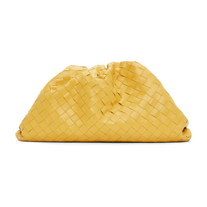 Bottega Veneta Yellow Intrecciato The Pouch Clutch