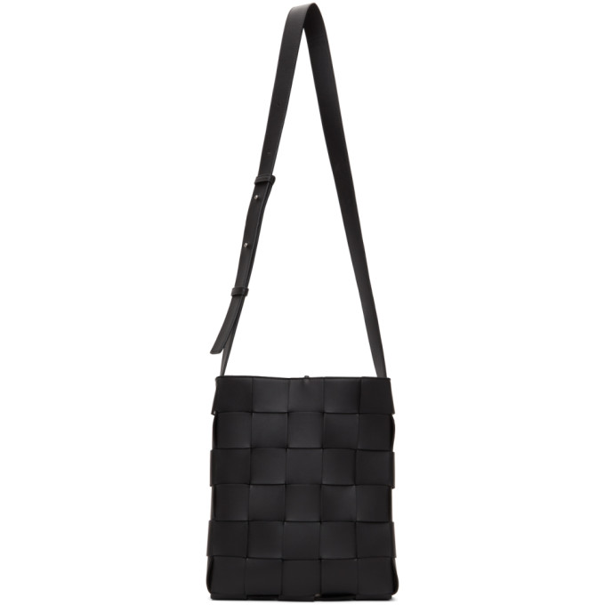 Bottega Veneta Black Cassette Messenger Bag