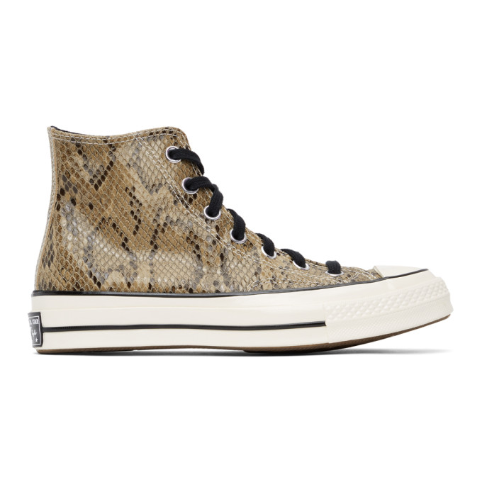 Converse Brown Snake Chuck 70 High Sneakers