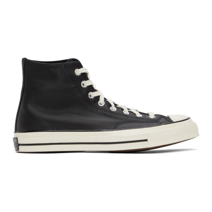 Converse Black Leather Chuck 70 High Sneakers