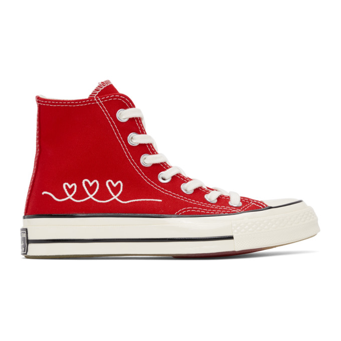 Converse Red Love Chuck 70 High Sneakers