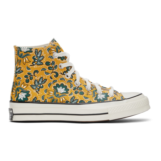 Converse Yellow Culture Prints Chuck 70 Hi Sneakers