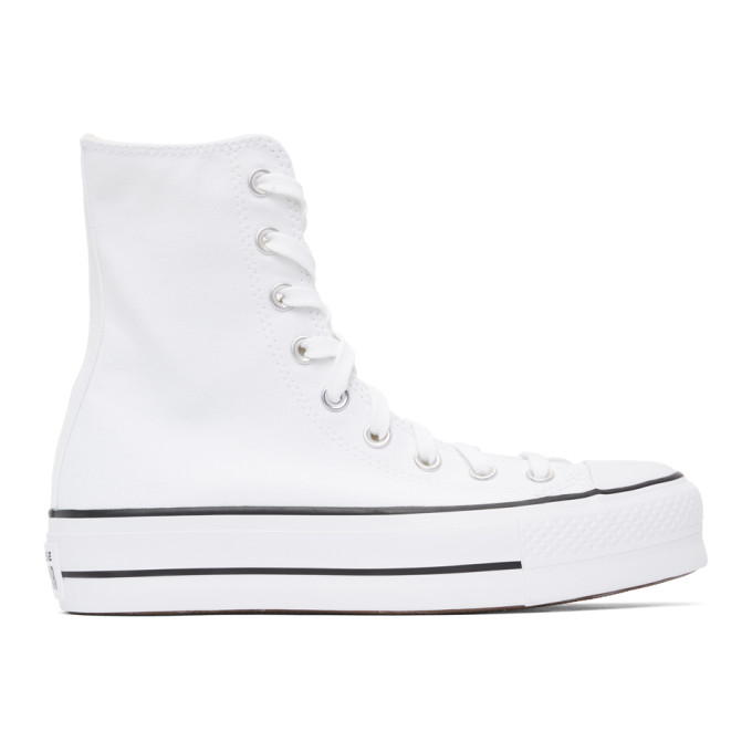 Converse White Platform Chuck Taylor All Star High Sneakers