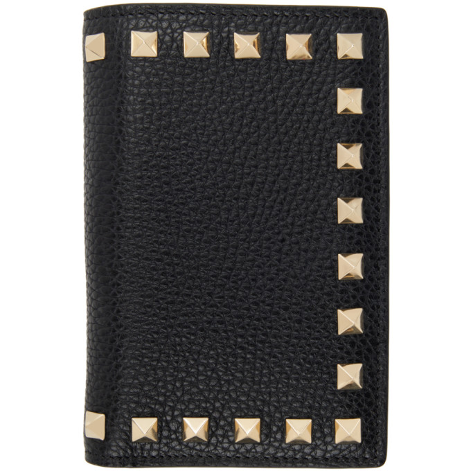 Valentino Garavani Black Valentino Garavani Rockstud Bifold Card Holder