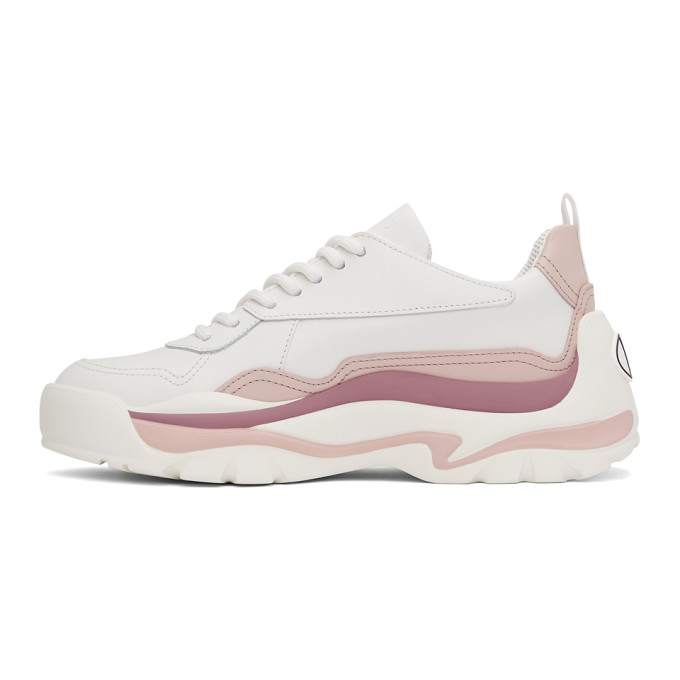 VALENTINO WHITE & PINK VLOGO GUMBOY LOW SNEAKERS