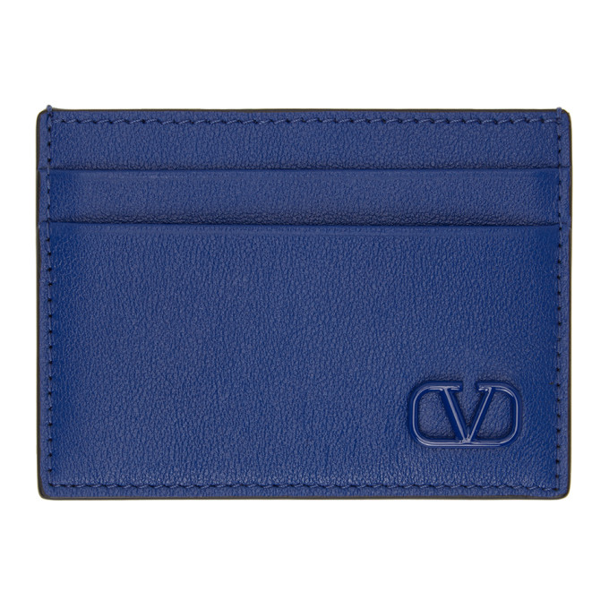 Valentino Garavani Blue VLogo Card Holder