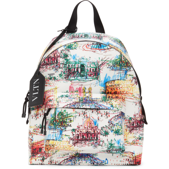 Valentino Garavani White Valentino Garavani VLTN Monuments Backpack